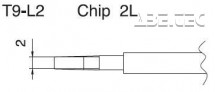 Spájkovací hrot T9-L2, CHIP 2L