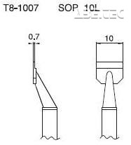 Odpájací hrot T8-1007, SOP 10L