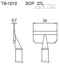 Odpájací hrot T8-1010, SOP 20L