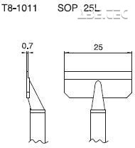 Odpájací hrot T8-1011, SOP 25L