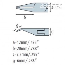 Vyštipovacie kliešte 3622HS12 silné, s krátkymi čeľusťami, s malou fazetou