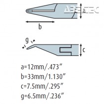 Vyštipovacie kliešte 3625HS12 silné, s dlhými čeľusťami, s malou fazetou