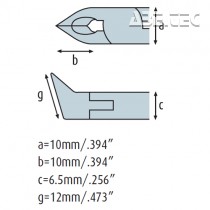 Šikmé štiepacie kliešte s rovnou hlavou 3512HS12 s malou fazetou