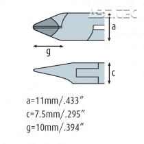 Bočné kliešte z tvrdokovu 3431HS22 s fazetou