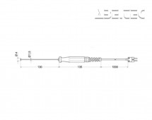 Teplotný snímač Greisinger GOF 500, typ K, -65 až +500 °C, 100870