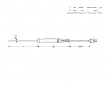 Teplotný snímač Greisinger GTF 900, typ K, -65 až +1000 °C, 100930