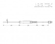 Teplotný snímač Greisinger GES 900, typ K, -65 až +1000 °C, 100950