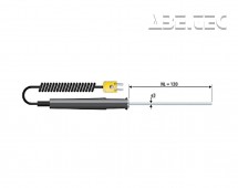 Teplotný snímač B+B Thermo-technik, typ K (NiCrNi) B & B, -50 až 1150°C