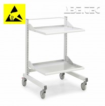 Priemyselný vozík Treston Multi Trolley M500 ESD, nízky, 2 police, TMTL5-001-49