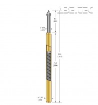 Pružinová kontaktná sonda, séria 100, 100.07.14.14