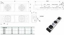 Programovateľný nadhlavný ionizátor SOB-5 - nákres