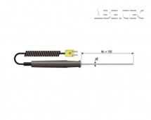 Teplotný snímač B+B Thermo-technik, typ K (NiCrNi) B & B, -50 až 600 °C