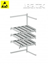 Bočné-zadné rozšírenie Treston FiFo Flow Rack, M900, ESD, 933x735x1860mm, TFR900SRE-49