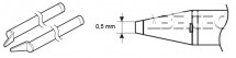 Spájkovací hrot A1577 (CHIP 0,5 L) pre termokleště FX-8804