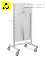 Priemyselný vozík Treston Multi Trolley M900 ESD, vysoký, perf. panely, TMTH9-005-49