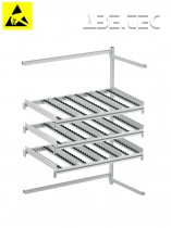 Bočné-zadné rozšírenie Treston FiFo Flow Rack, M1350, ESD, 1385x735x1860mm, TFR1350SRE-49