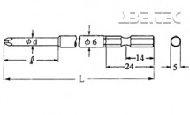 Bit V14D030075 V-14 (3.0x30)-No.0-(6)-75