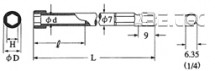 Bit nástrčný V-17B (3.5x25l)-H5-(8) -70