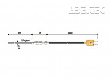 Snímač teploty B+B Thermo-technik, typ K (NiCrNi) B & B, -100 až 1000 °C
