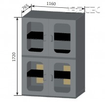 Vysúšacia skriňa GHIBLI-PRO, 4 dvierka, 1400l