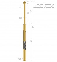 Pružinová kontaktná sonda, séria 125, 125.08.15.15