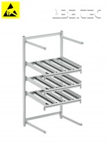 Zadné rozšírenie Treston FiFo Flow Rack, M900, ESD, 933x735x1860mm, TFR900RE-49