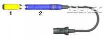 ESD spájkovacia rúčka Hakko FM-2028 v žltej farbe.