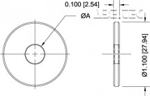 Adaptér s očkovým koncom - komponenty - podložka, 8,2 mm G1084-1