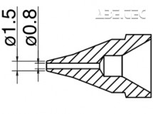 Odpájacia tryska HAKKO N61-02, SS typ, 1,5mm/0,8mm