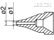 Odpájacia tryska HAKKO N61-05, S typ, 2,0 mm/1,0 mm