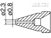 Odpájacia tryska HAKKO N61-07, Štandardný typ, 2,3mm/0,8mm