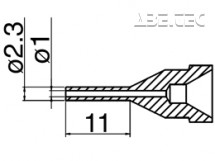 Odpájacia tryska HAKKO N61-12, Long typ, 2,3 mm/1,0 mm