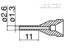 Odpájacia tryska HAKKO N61-13, Long typ, 2,6 mm/1,3 mm