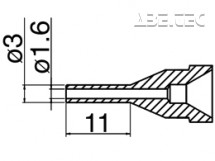 Odpájacia tryska HAKKO N61-14, Long typ, 3,0 mm/1,6 mm