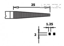 Úchopovej kliešte PN 5005 D, ploché, ESD