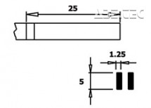 Úchopovej kliešte PN 5008 D, ploché, ESD