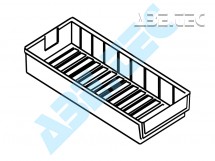 Policový zásobník 5020-1, 500 x 186 x 82 mm, transparentný