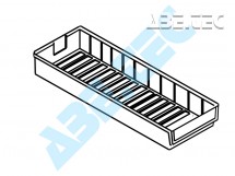 Policový zásobník 6020-1, 600 x 186 x 82 mm, transparentný