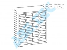 Skriňa na ukladanie malých súčiastok 291-4 ESD