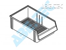 Stohovací zásobník 3050-3, 500 x 310 x 183 mm, sivý