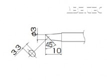 Spájkovací hrot T13-BC3, tvar 3BC Bevel