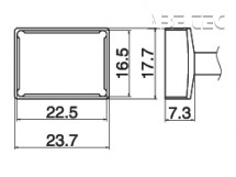 Odpájací hrot Quad 22,5x16,5 T15-1206