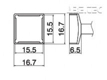 Odpájací hrot Quad 15,5x15,5 T15-1207