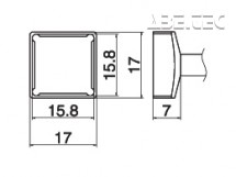 Odpájací hrot Quad 15,8x15,8 T15-1208