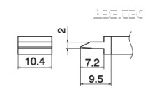 Spájkovací hrot Spatula 10,4 T15-1401