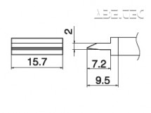 Spájkovací hrot Spatula 15,7 T15-1402