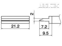 Spájkovací hrot Spatula 21,2 T15-1403