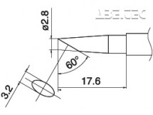 Spájkovací hrot T15-BC28 -2,8BC