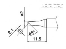 Spájkovací hrot T15-BCF2-2BC