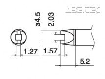 Odpájací hrot T15-R20-2,0R